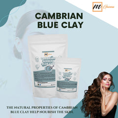 mganna facial mask mixing with Cambrian blue clay for soothing at-home spa rituals.