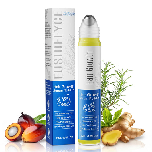 MGVAASURC hair growth serum roll-on bottle for targeted thinning-area treatment