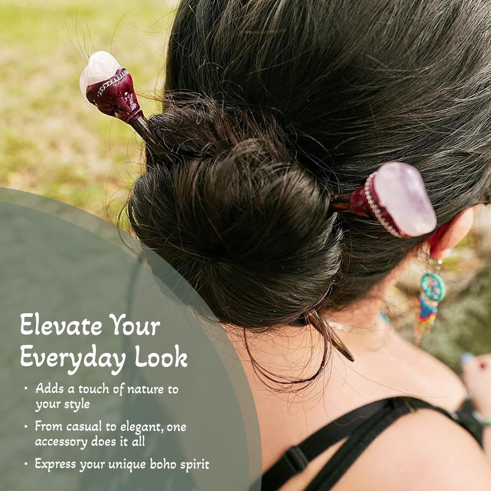 Mia Jewel Shop 7-inch wooden hair stick for versatile everyday looks