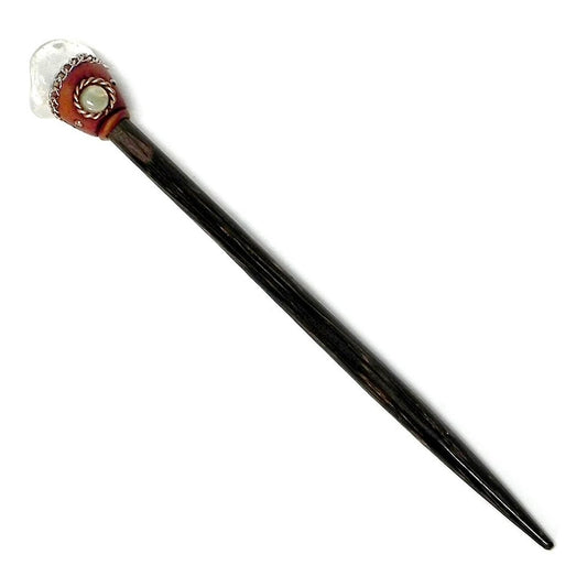 Mia Jewel Shop clear quartz hair stick for a secure, stylish updo