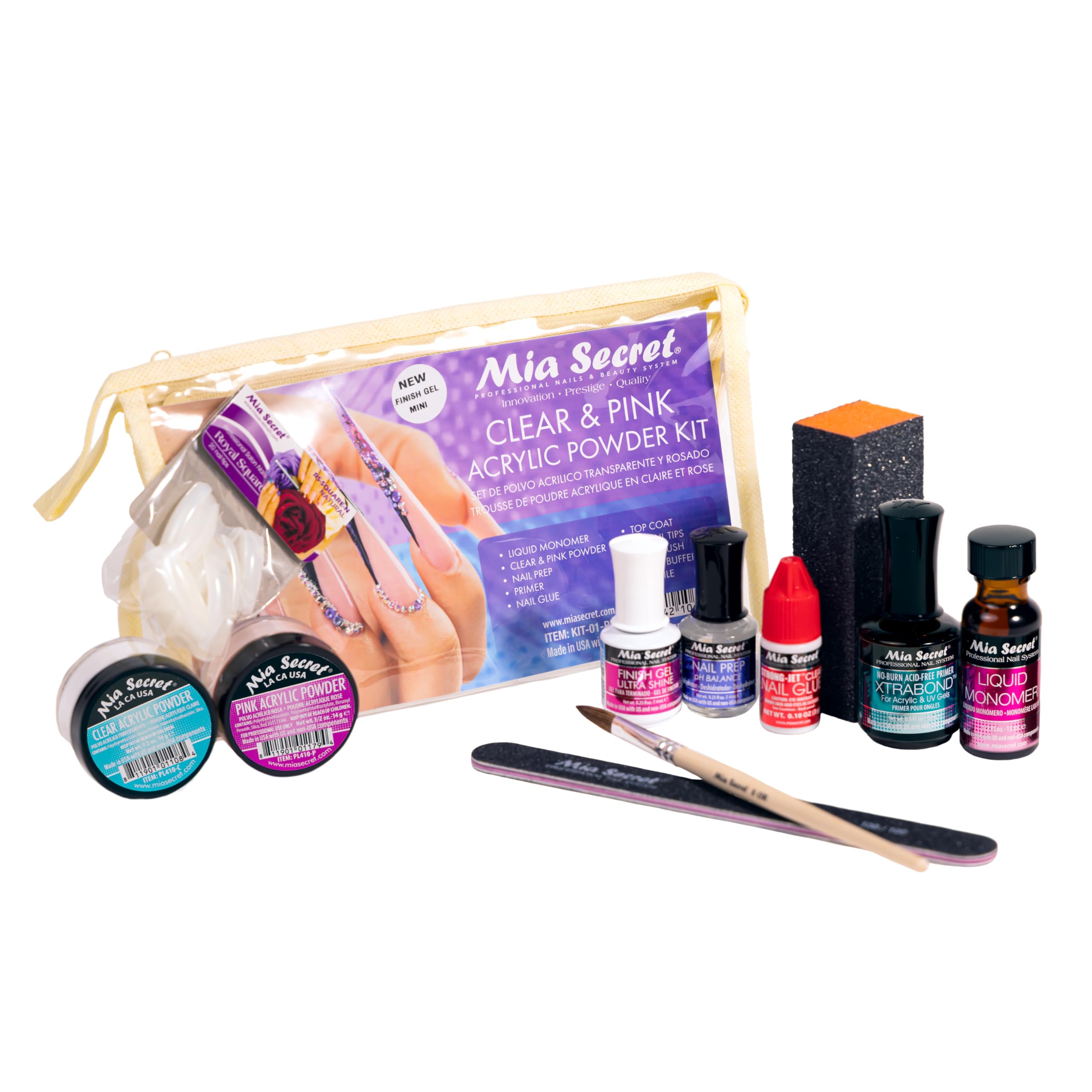 Mia Secret acrylic nail kit set with starter tools for beginners