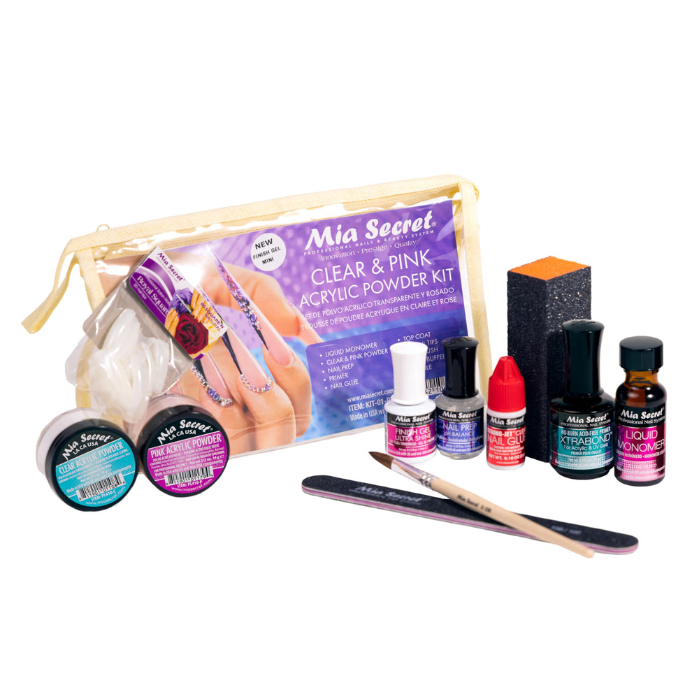 Mia Secret acrylic nail kit set with starter tools for beginners