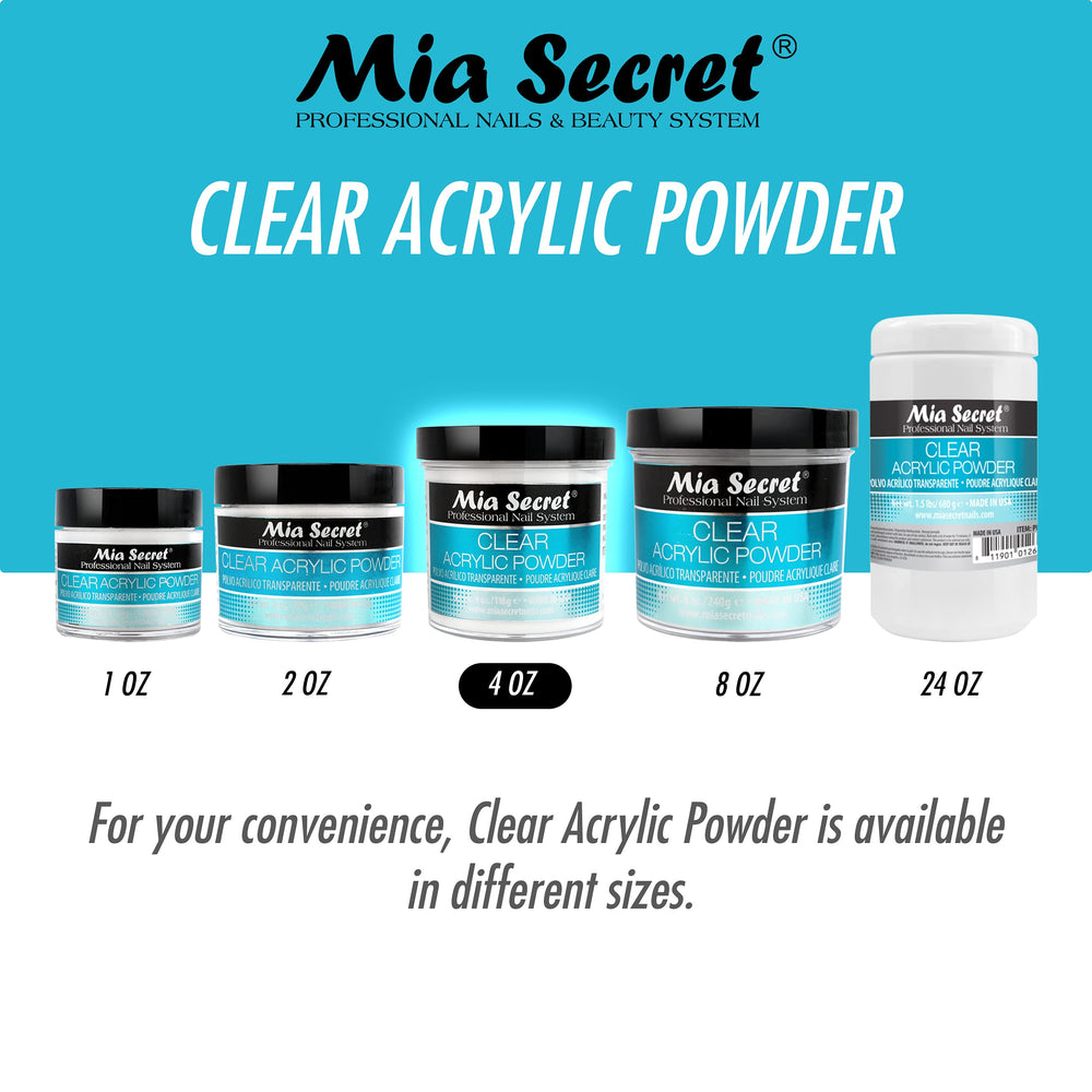 Mia Secret clear acrylic powder adhesion test highlighting strong bonding to enhancements