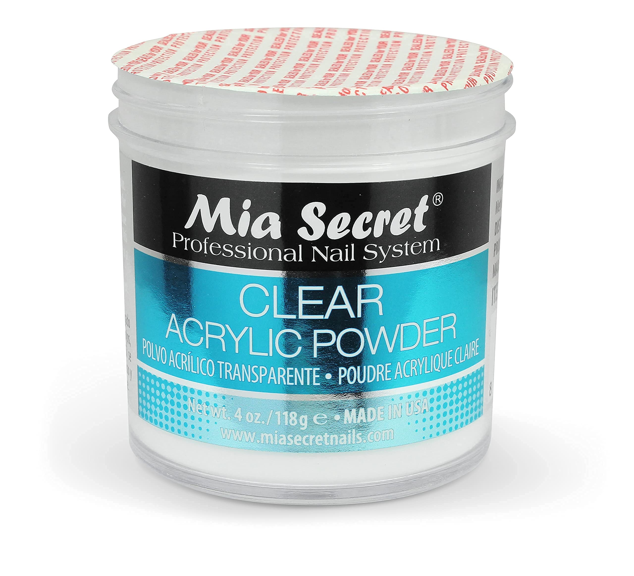 Cured finish showing high clarity and strength from Mia Secret clear acrylic powder