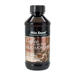 Mia Secret coffee scented liquid monomer bottle offers a fresh aroma during manicures.