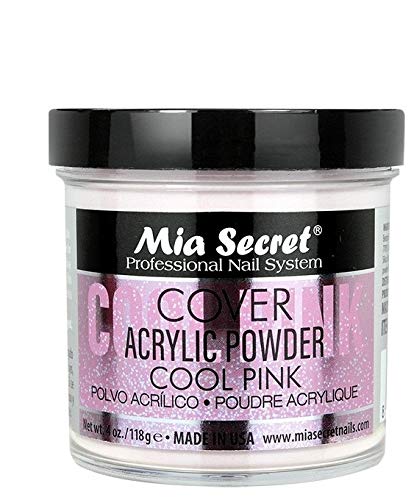 Mia Secret cover acrylic powder in cool pink ideal for flawless encapsulation and long-lasting adhesion.