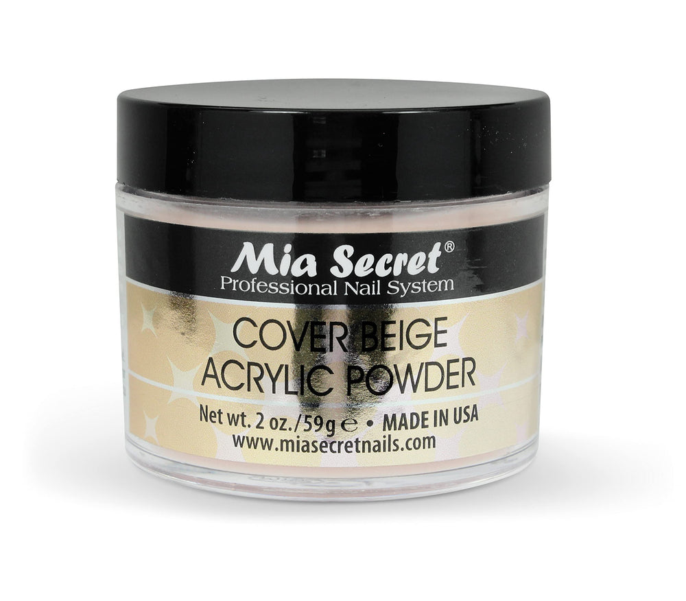 Mia Secret Cover Beige acrylic powder for a smooth, natural-looking nail bed extension