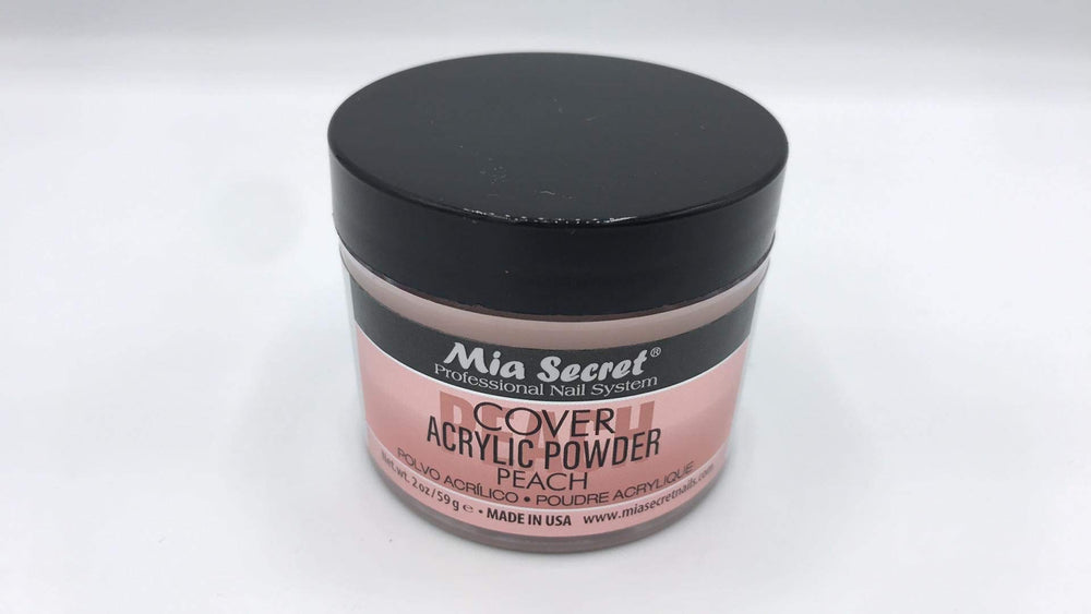 Mia Secret Cover Peach 2oz bottle close-up for natural-looking nails