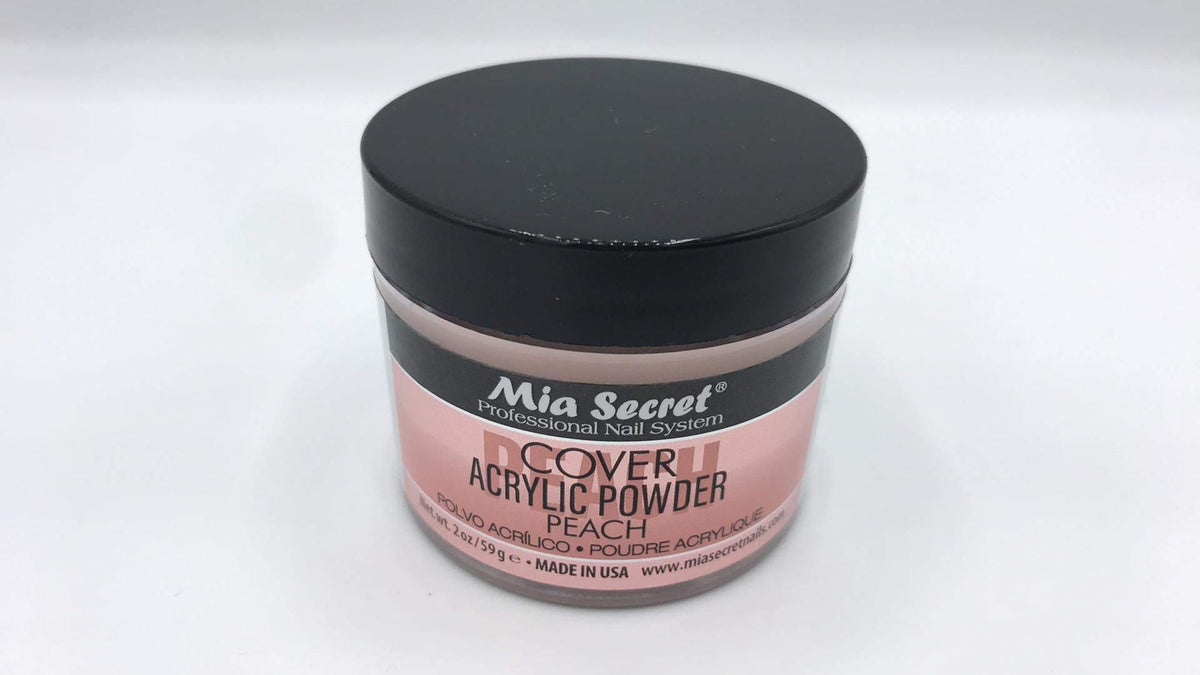 Mia Secret Cover Peach 2oz bottle close-up for natural-looking nails