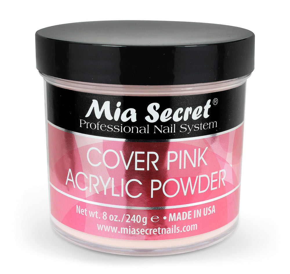 Mia Secret Cover Pink acrylic powder bottle for durable, salon-quality nails.