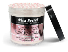 Mia Secret Cover Rose acrylic powder in use for durable nail enhancements.