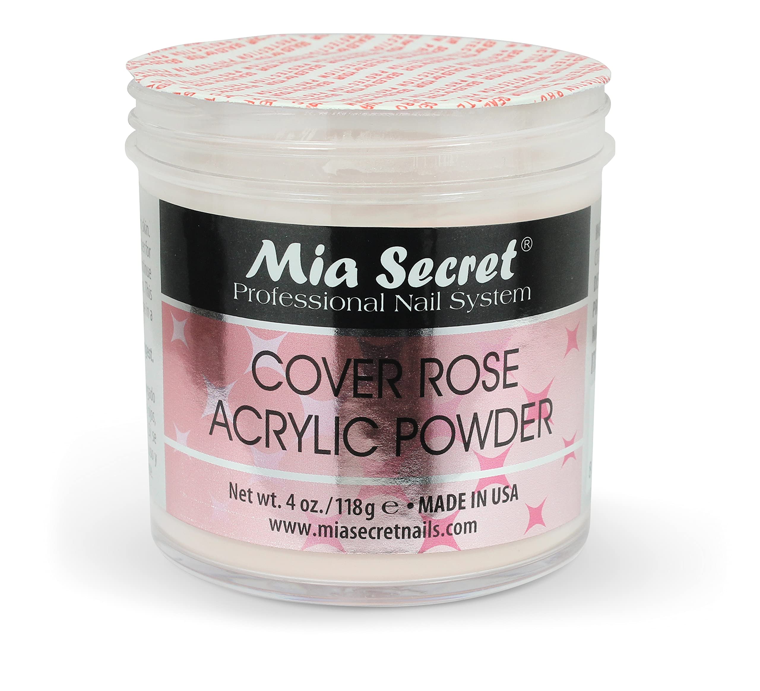 Mia Secret Cover Rose acrylic powder packaging photo with compact kit-friendly design.