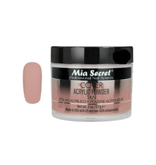 Mia Secret Cover Tan acrylic powder ready for translucent encapsulation on nails