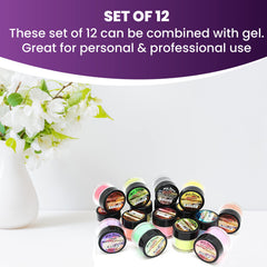 Mia Secret Fruity Collection vibrant powders for ombre effects and nail art.