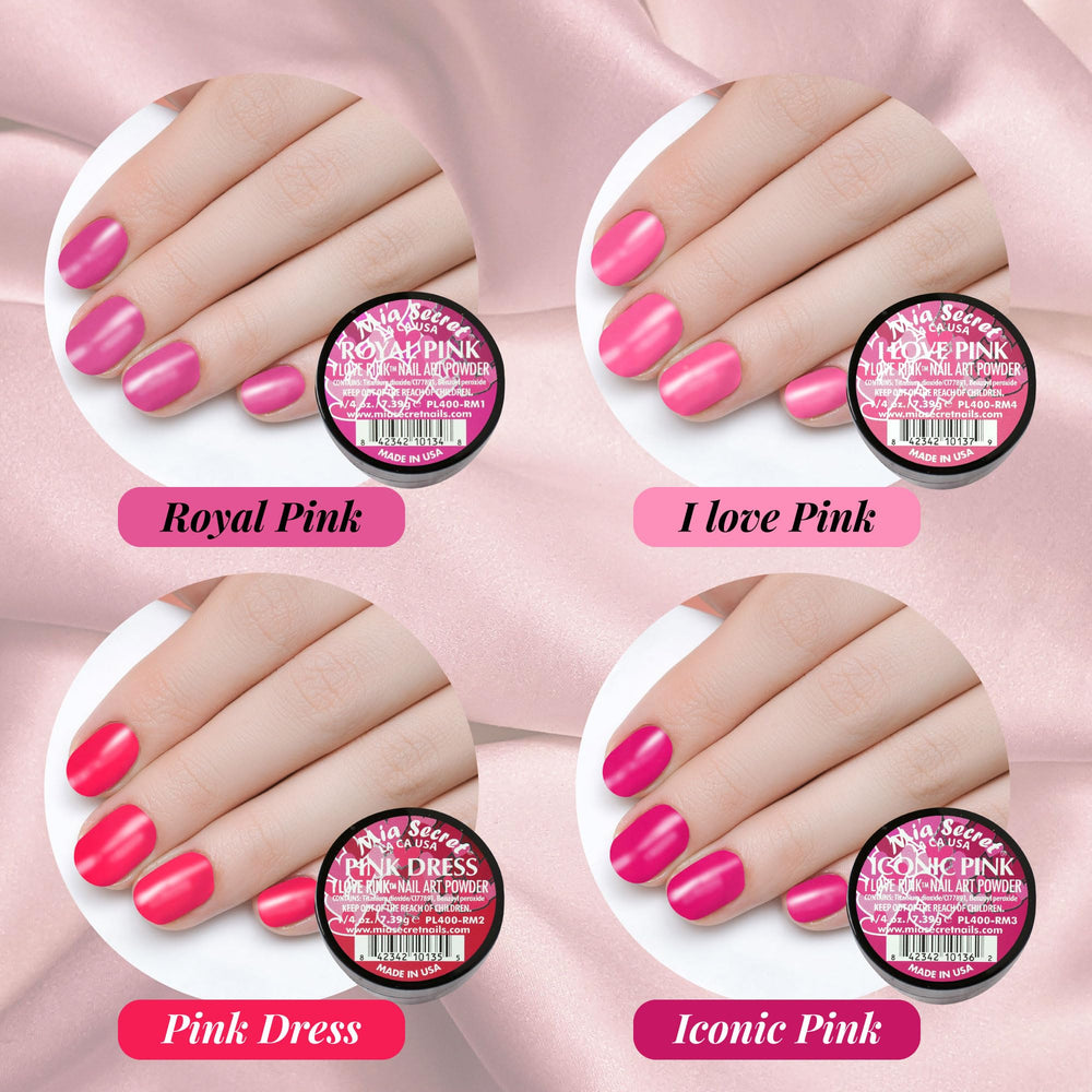 Mia Secret I Love Pink Iconic Pink acrylic powder for chic, vibrant nails