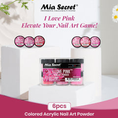 Mia Secret I Love Pink Pink Dress acrylic powder for versatile pink nails