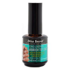 Mia Secret long lasting airbrush top coat bottle pour for a glossy, durable nail art finish