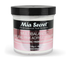 Mia Secret Multi Balance natural pink powder jar for long-lasting nails