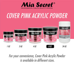 Nail-art idea using Mia Secret pink powder beside tools.