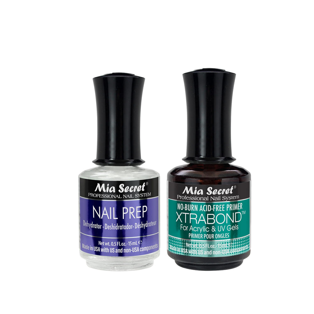 Mia Secret nail dehydrator bottle shown for clean base preparation and adhesion readiness.