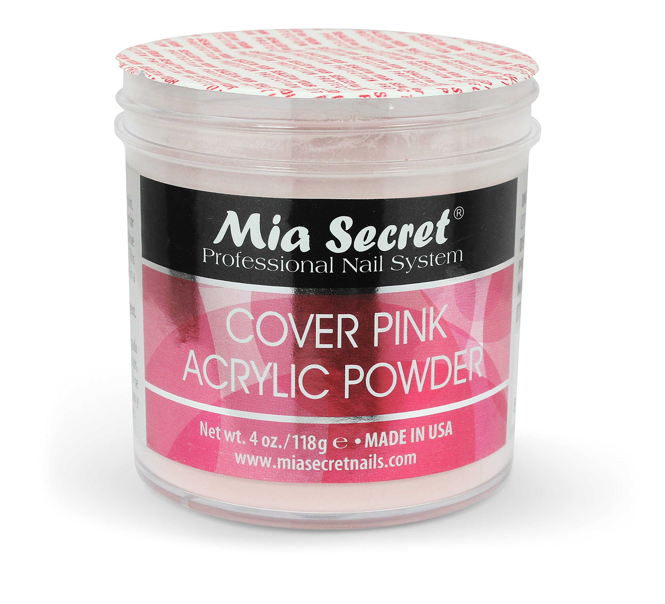 Mia Secret Nails COVER PINK USA-made badge signals trusted quality for pros.