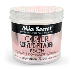Mia Secret Peach Cover Acrylic Powder delivers a long-lasting finish.