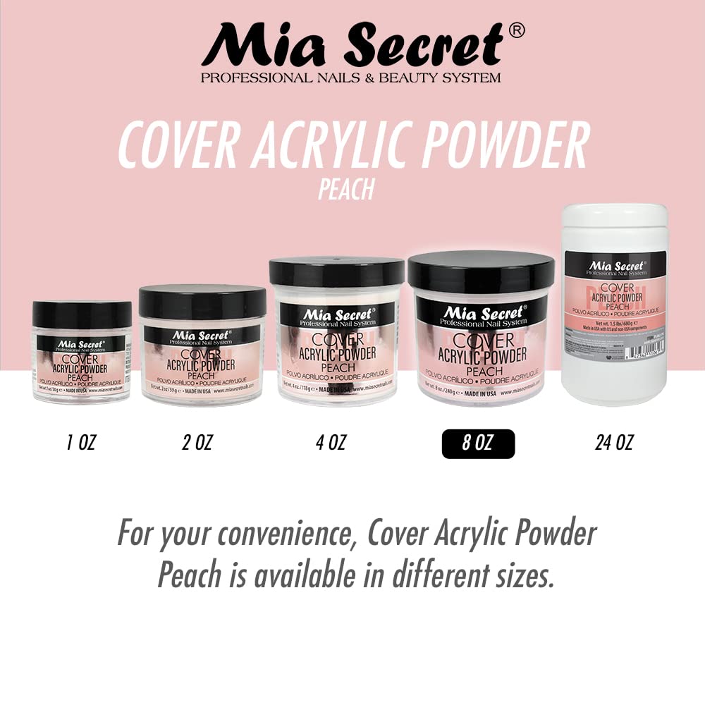 Mia Secret Peach Cover Acrylic Powder provides salon-quality results.