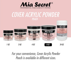 Mia Secret Peach Cover Acrylic Powder provides salon-quality results.