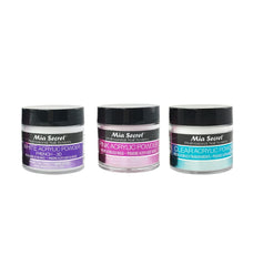 Mia Secret Pink acrylic powder for vibrant nails and easy application.