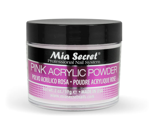 Mia Secret pink acrylic powder 2 oz bottle for consistent, flawless nails