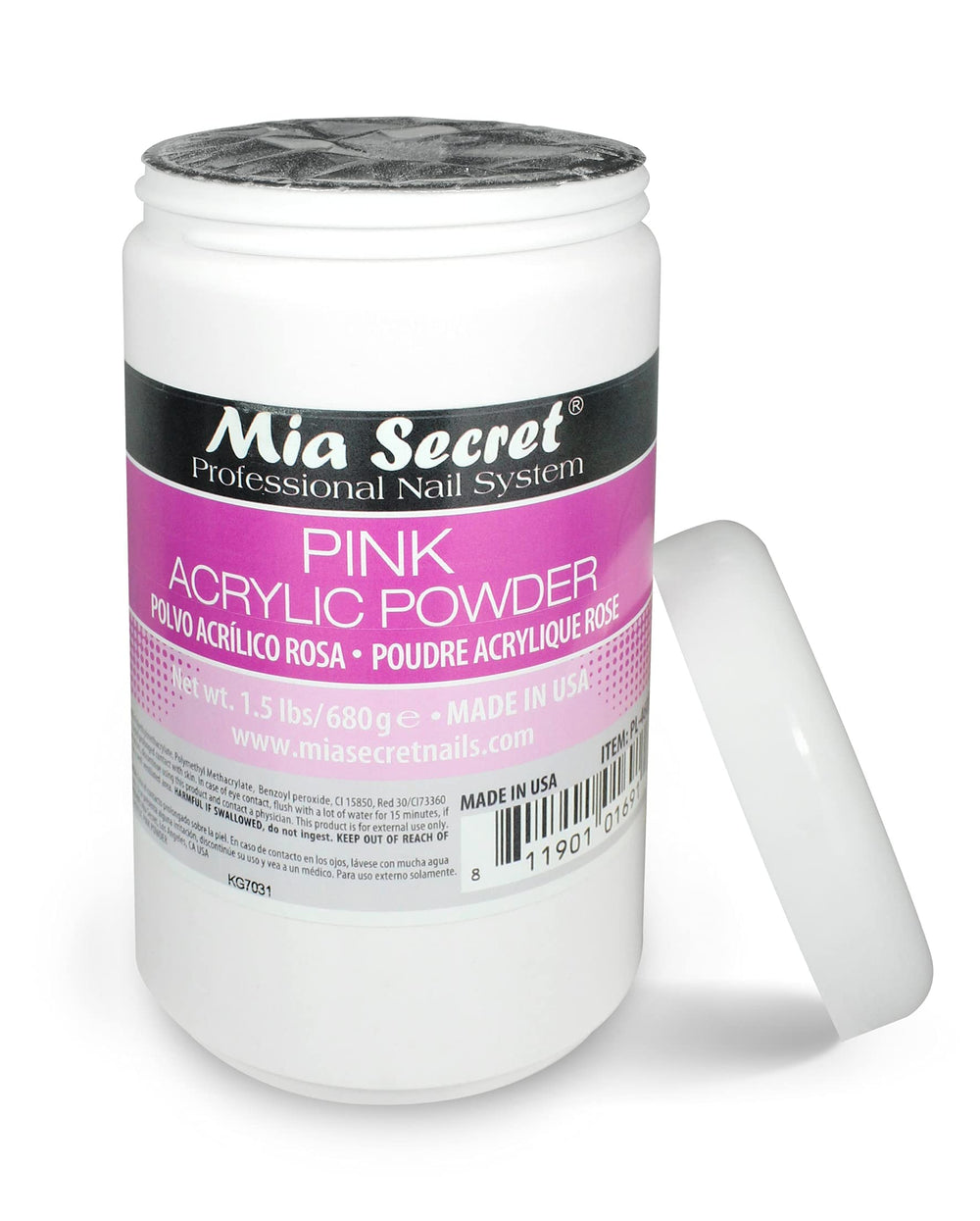 Salon-grade result with Mia Secret pink powder and easy filing
