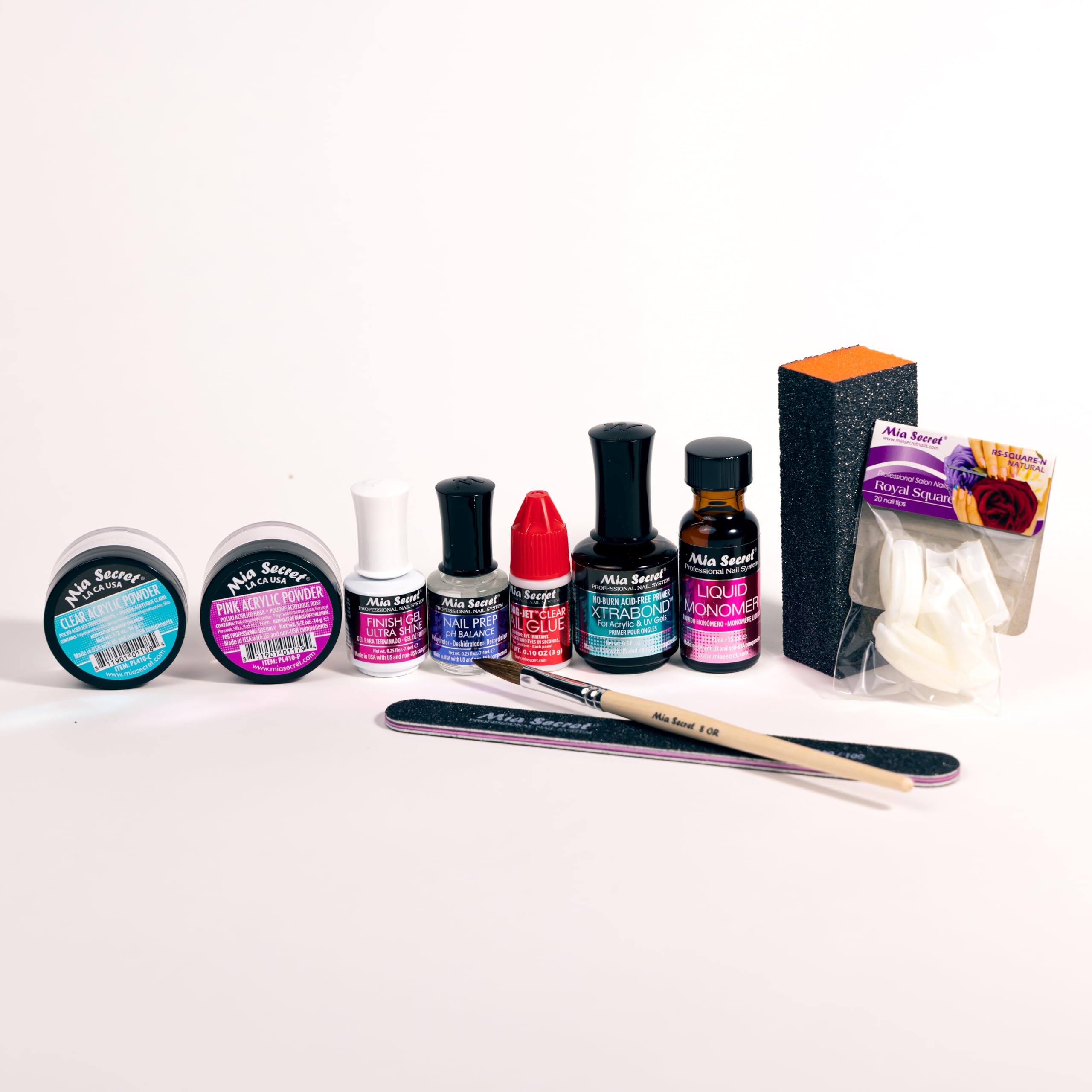 Mia Secret pink acrylic powder half oz for natural-looking nails