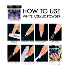 Salon setup with Mia Secret White Acrylic Powder ready for long-lasting wear.