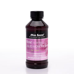 Mia Secret Rose Scented Liquid Monomer 4oz ready for flawless acrylic application with a calming aroma.