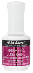 Mia Secret UV Finish Gel Top Coat bottle ready for salon use with lasting shine.