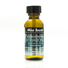 Mia Secret Xtrabond Nail Primer bottle on display; promotes strong adhesion for acrylic or UV gel.