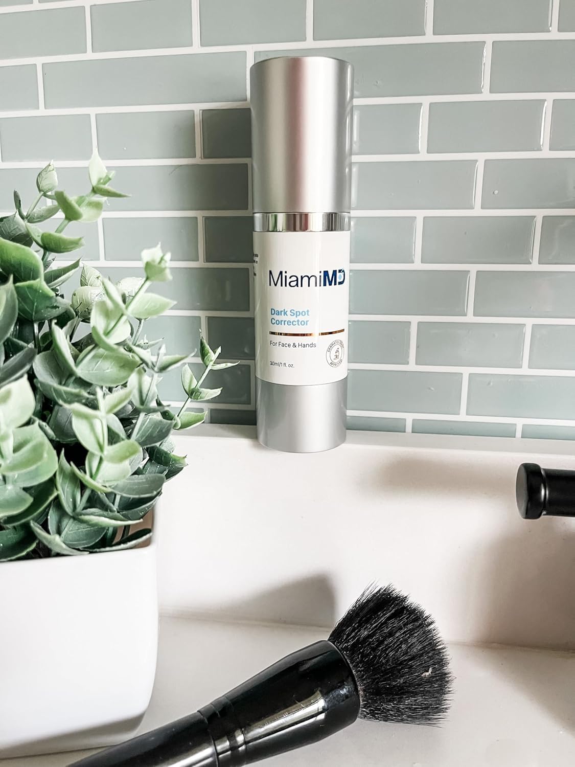Morning and evening skincare routine with MiamiMD Dark Glow Renewal Serum.