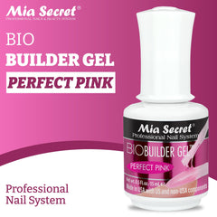 Mia Secret Bio Builder Gel Perfect Pink brush and cap for precise control