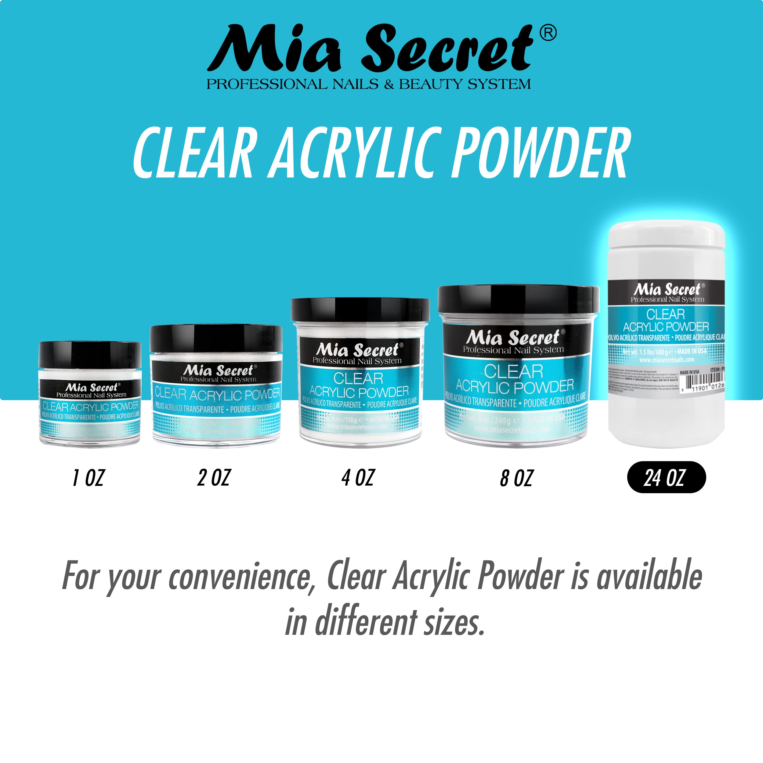 Mia Secret 24oz supply supports professional nails with consistent coverage