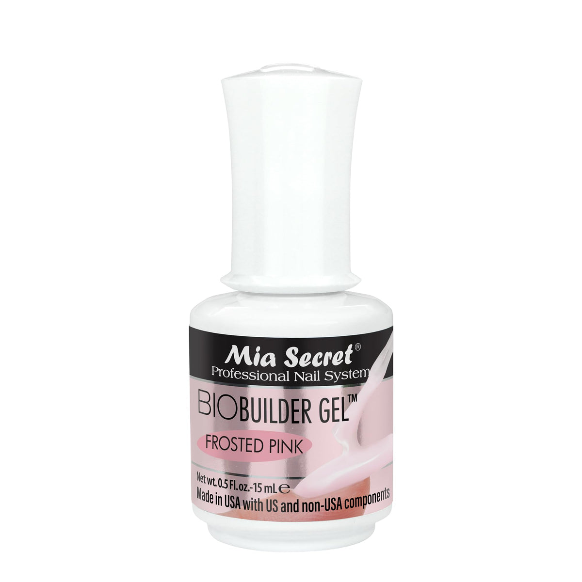 Mia Secret Frosted Pink BioBuilder Gel bottle for nail extensions