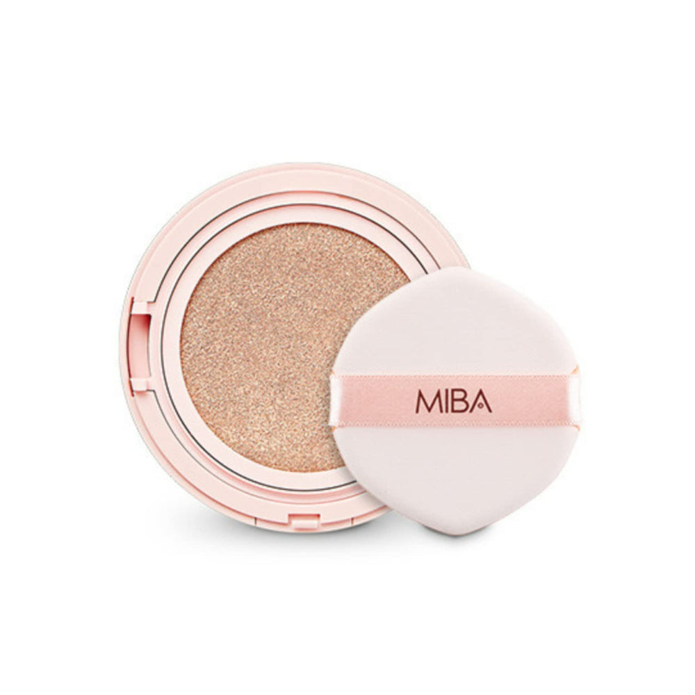 MIBA Ionized Calcium Foundation big cushion refill No21 displayed for full-coverage wear