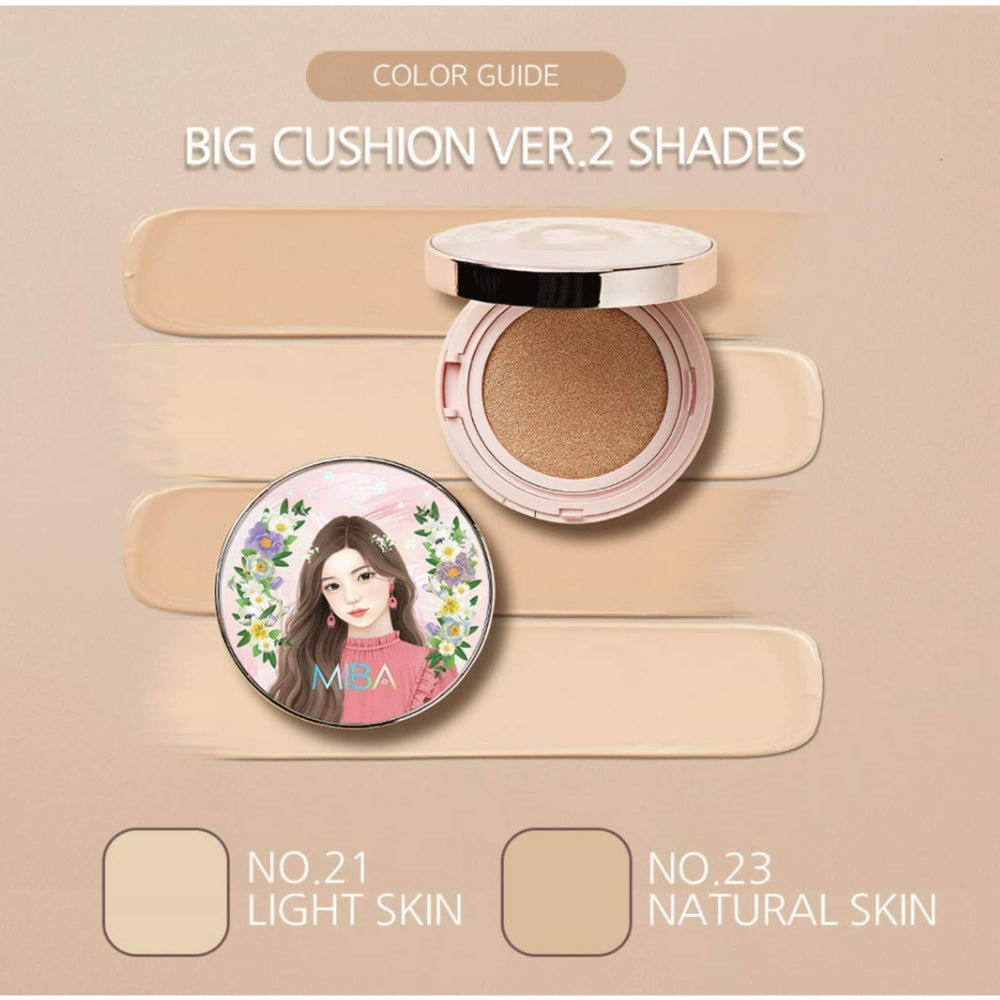 MIBA Ionized Calcium Foundation swatches showing even tone and glow