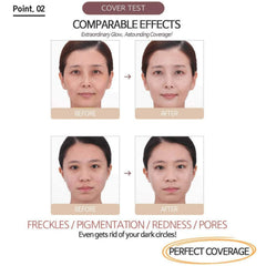 MIBA Ionized Calcium Foundation pillow puff poised for smooth application