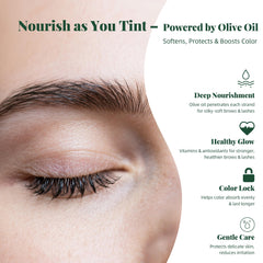 MIBYLEN result preview shows fuller brows and darker lashes.