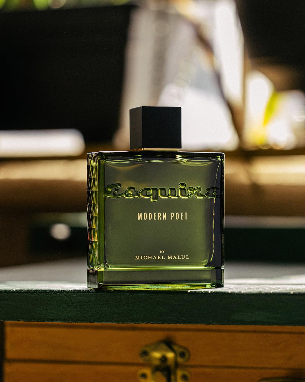 Michael Malul Modern Poet Esquire base-notes close-up, offering woody warmth and lasting presence.