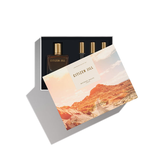 Michael Malul Citizen Jill bottle side view, sleek packaging