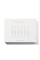 Michael Malul discovery set compact packaging highlighting four scents and blends.