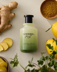 Michael Malul Ginger + Mist note graphic—visual of fresh-herb and spice layers.