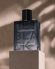 Michael Malul Jet Black Horizon display on vanity for grooming.
