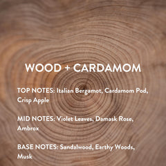 Sprayer action of Michael Malul Wood + Cardamom fragrance.